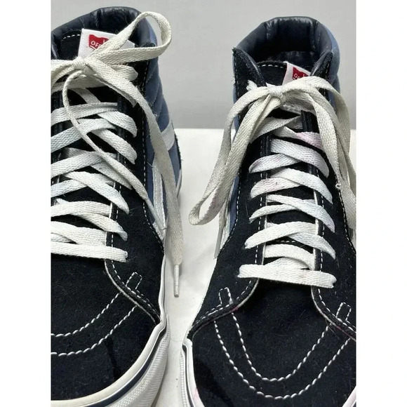Size 7 Mens VANS Sk8-Hi High Top Multicolor Old School White Blue - Picture 3 of 9